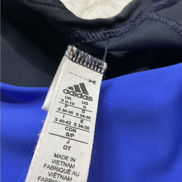 Wanderlust Adidas Calab Blue and Black Sports Bra - Picture 4 of 6